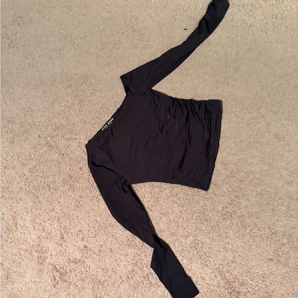 Black Long Sleeve off the shoulder Top